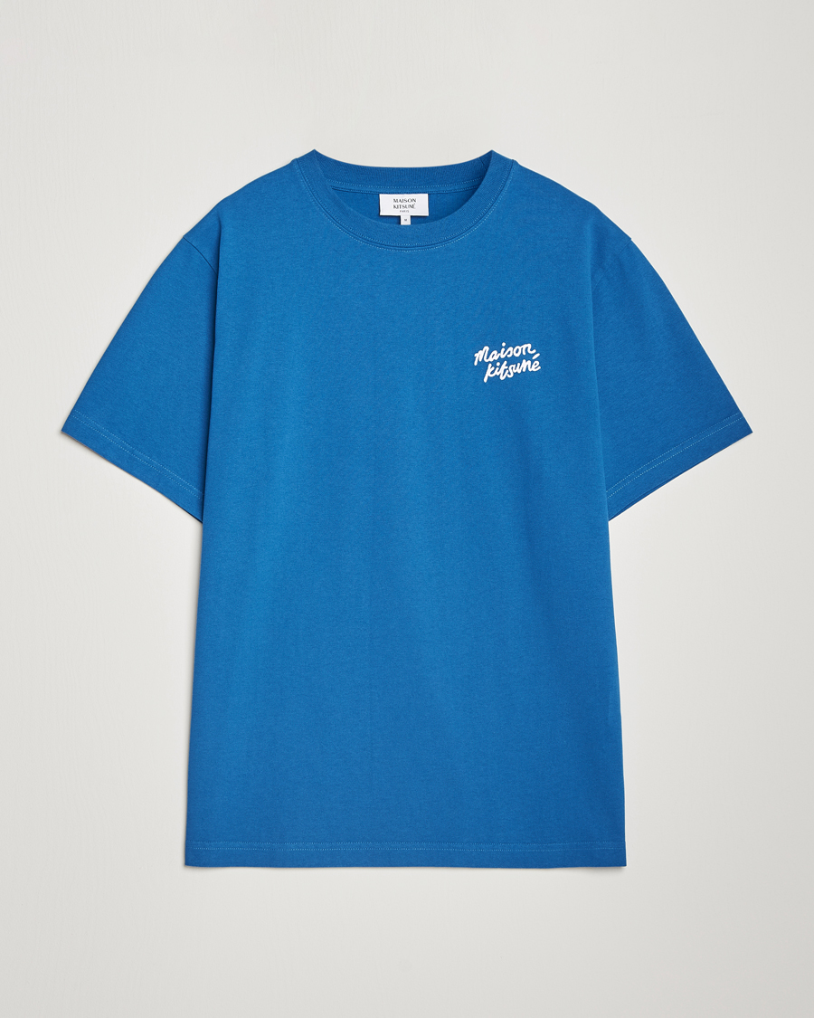 Herr | T-Shirts | Maison Kitsuné | Mini Handwriting T-shirt Celestial Blue
