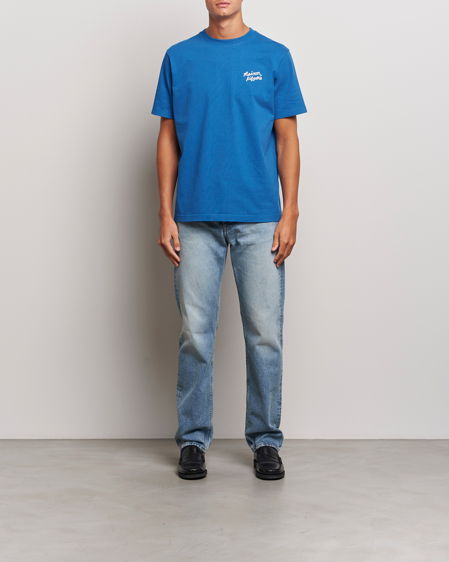 Herr | T-Shirts | Maison Kitsuné | Mini Handwriting T-shirt Celestial Blue