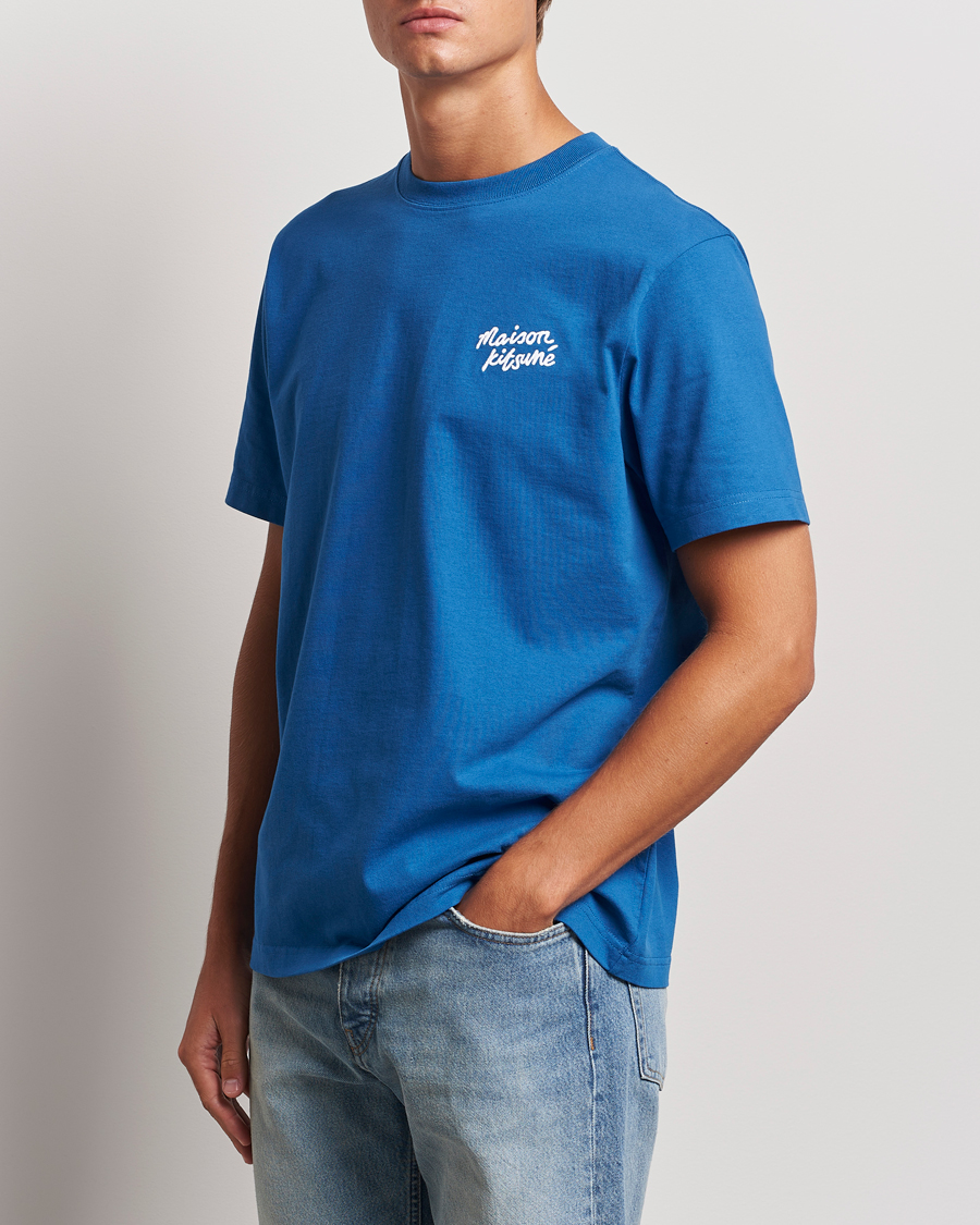 Herr | T-Shirts | Maison Kitsuné | Mini Handwriting T-shirt Celestial Blue
