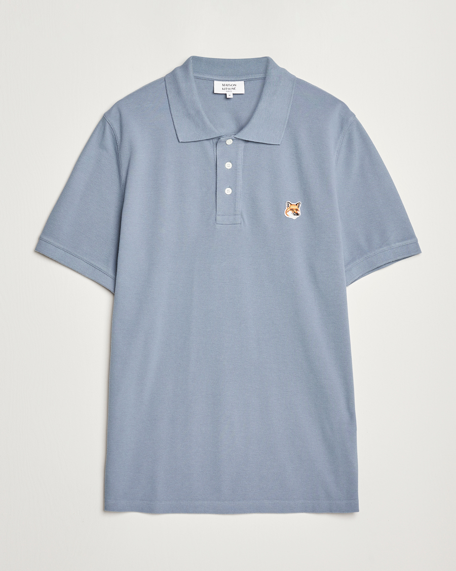 Herr | Pikéer | Maison Kitsuné | Fox Head Polo Moonlight Blue