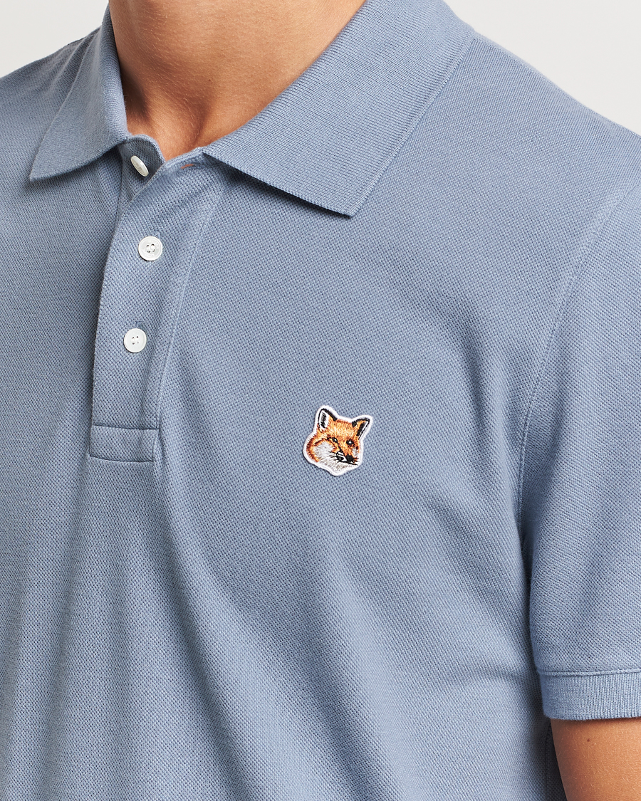 Herr | Pikéer | Maison Kitsuné | Fox Head Polo Moonlight Blue