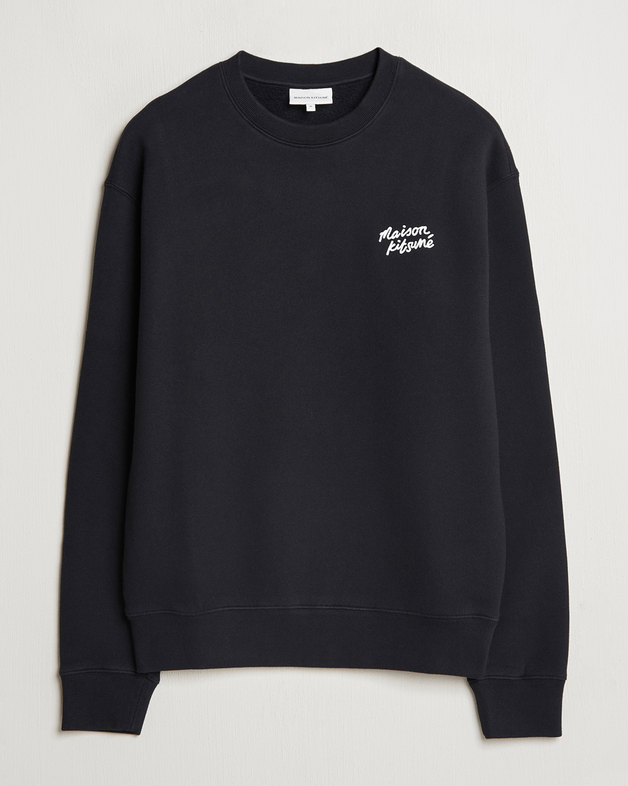 Herr | Tröjor | Maison Kitsuné | Mini Handwriting Sweatshirt Black