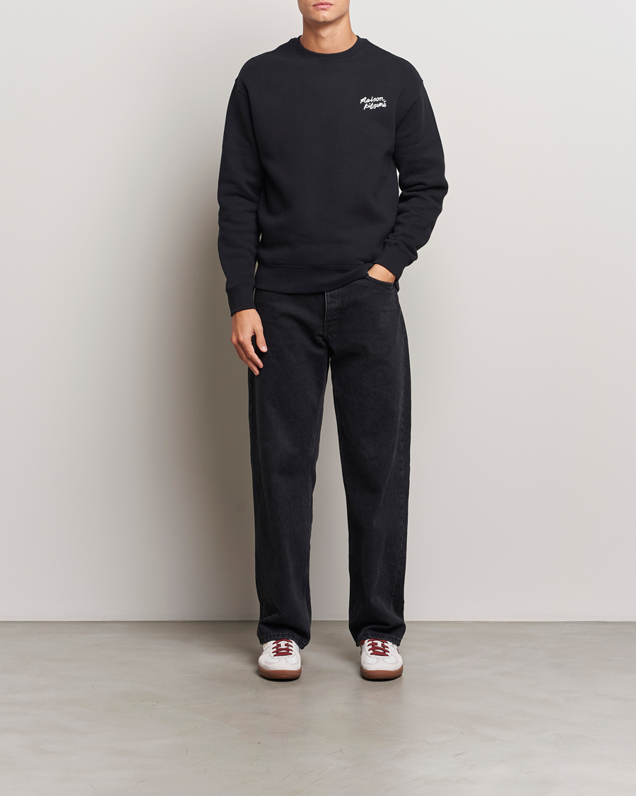 Herr | Tröjor | Maison Kitsuné | Mini Handwriting Sweatshirt Black