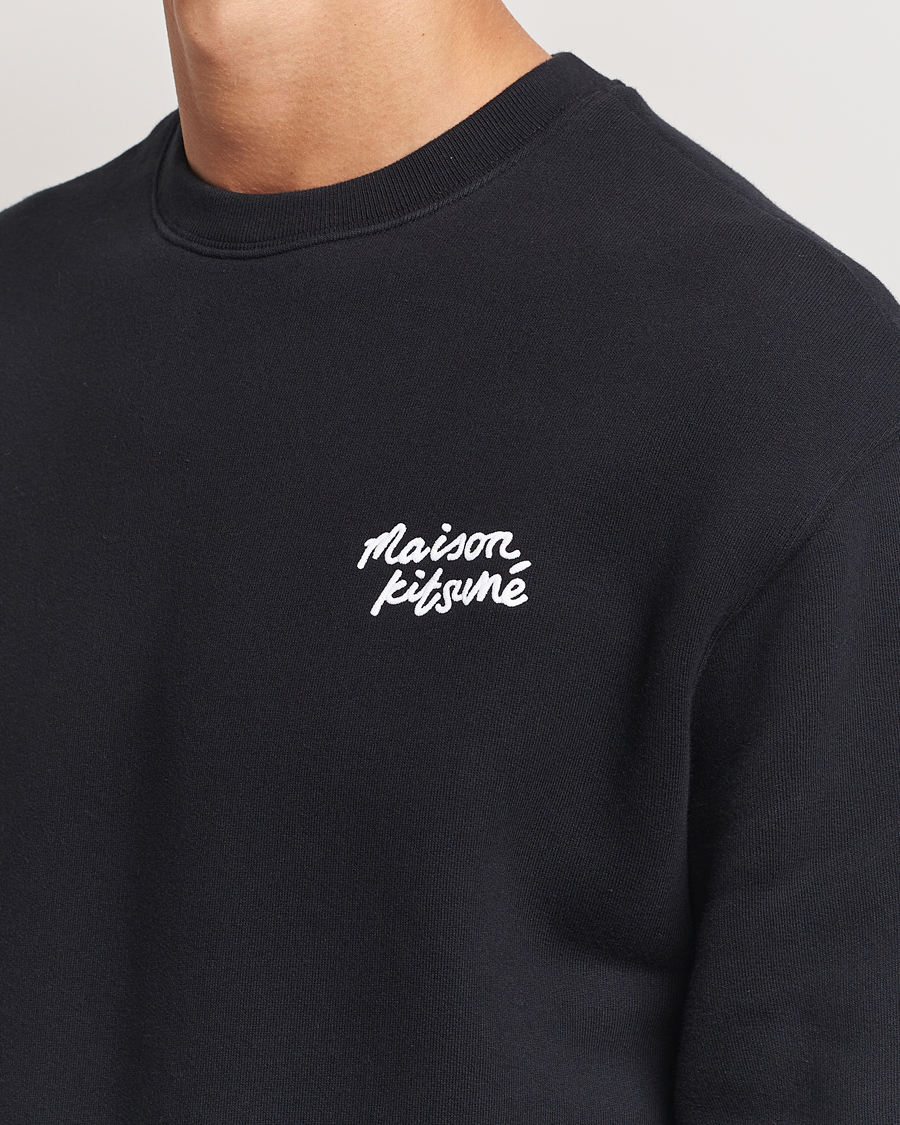 Herr | Tröjor | Maison Kitsuné | Mini Handwriting Sweatshirt Black