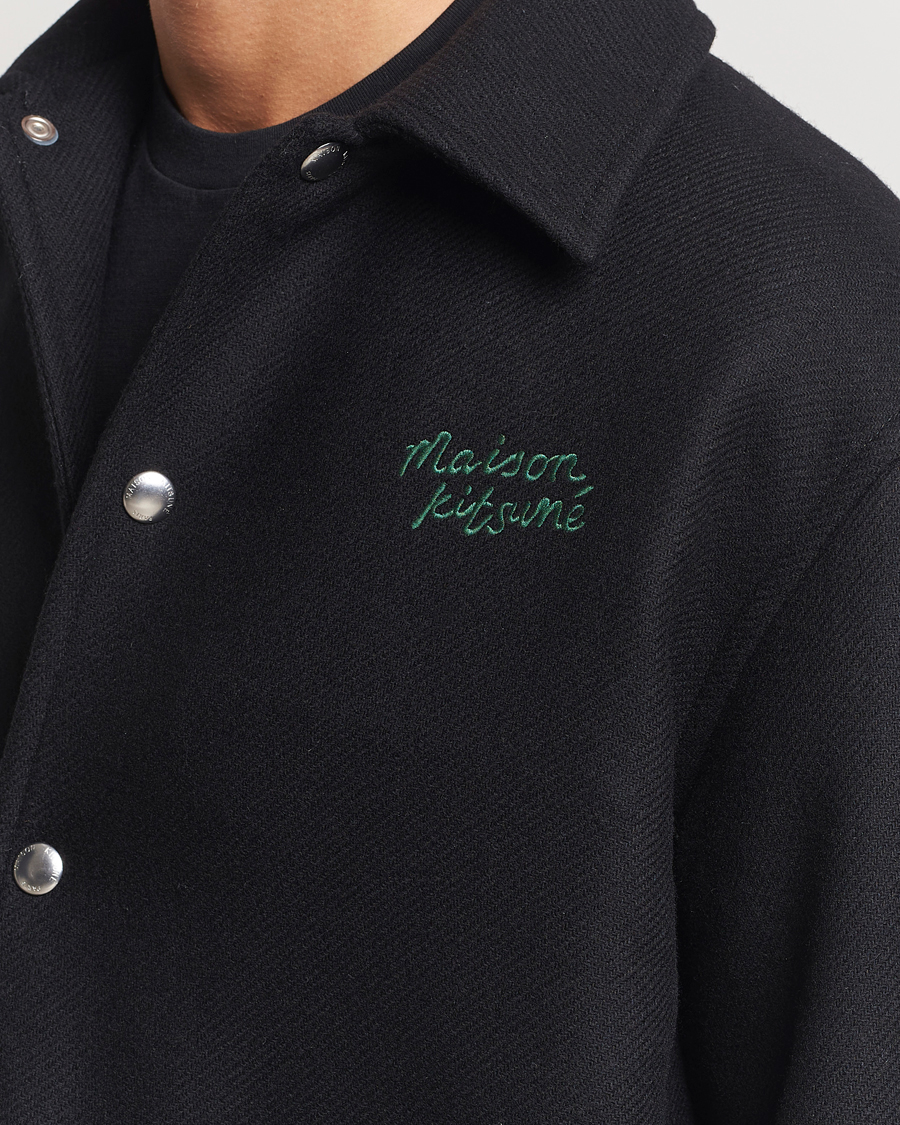 Herr | Jackor | Maison Kitsuné | Varsity Jacket Black