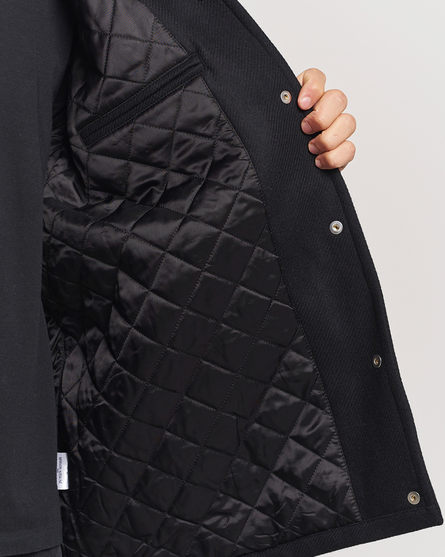 Herr | Jackor | Maison Kitsuné | Varsity Jacket Black