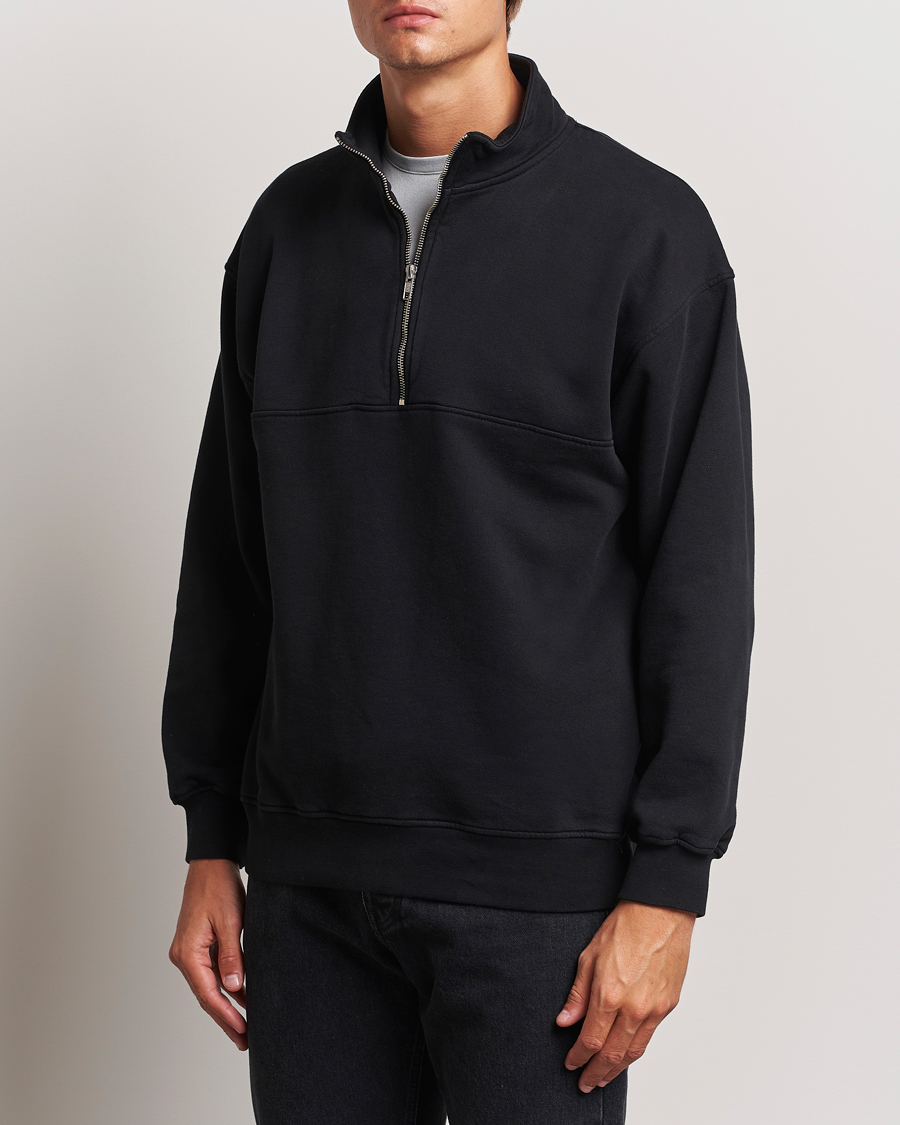 Herr | Tröjor | Colorful Standard | Classic Organic Half-Zip Deep Black