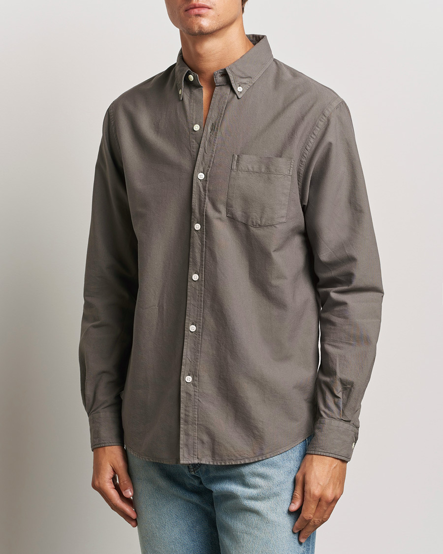 Herr | Skjortor | Colorful Standard | Classic Organic Oxford Button Down Shirt Storm Grey