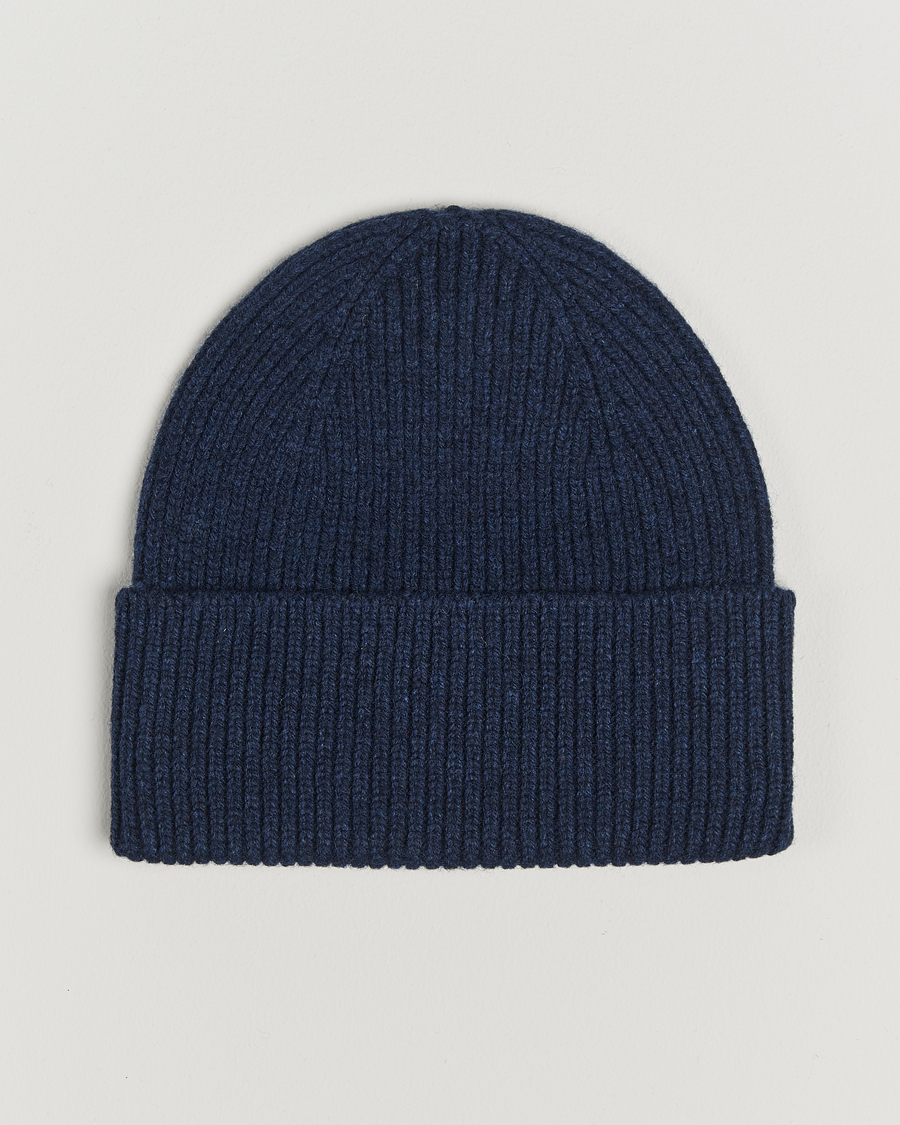 Herr | Mössor | Colorful Standard | Merino Wool Beanie Marine Blue