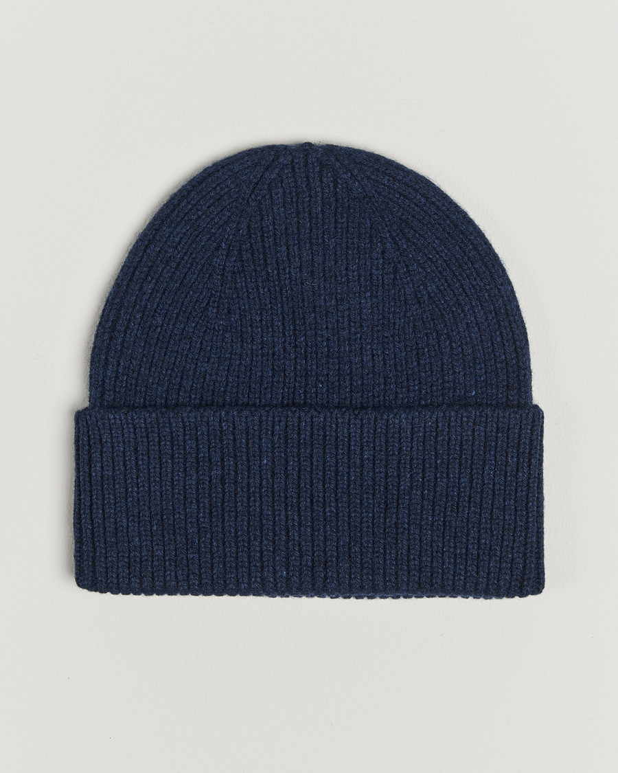 Herr | Mössor | Colorful Standard | Merino Wool Beanie Marine Blue