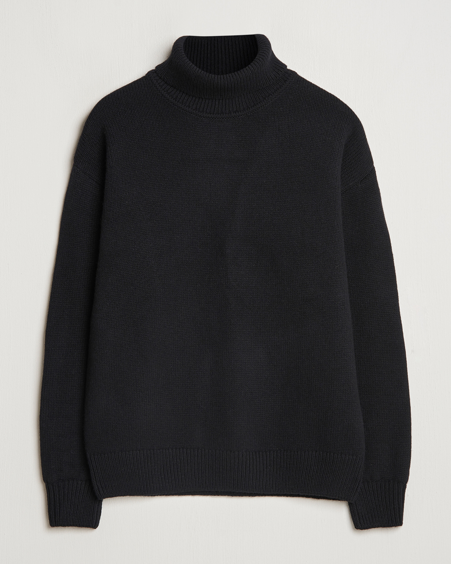 Herr | Tröjor | Colorful Standard | Merino Wool Turtleneck Deep Black