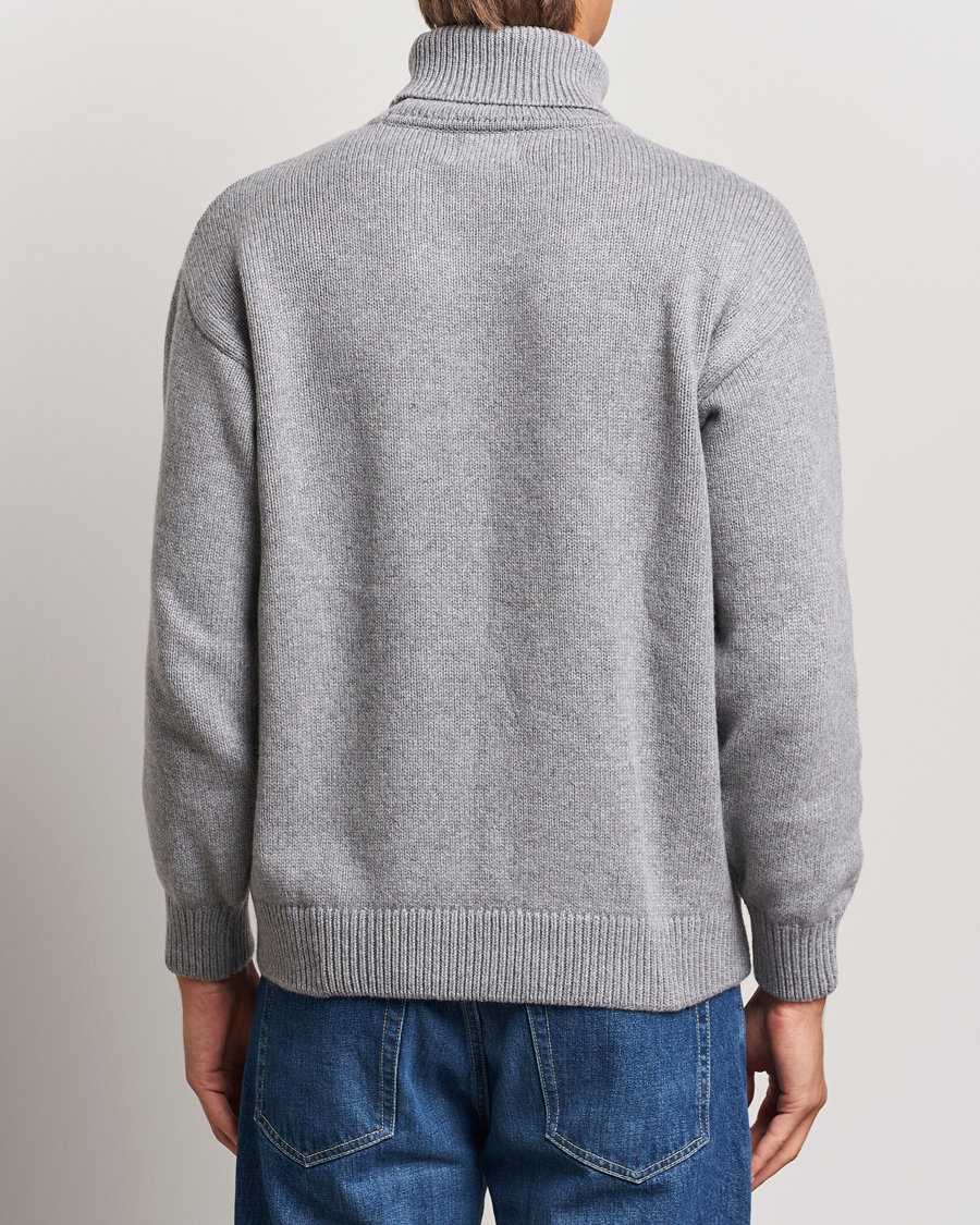 Herr | Tröjor | Colorful Standard | Merino Wool Turtleneck Heather Grey