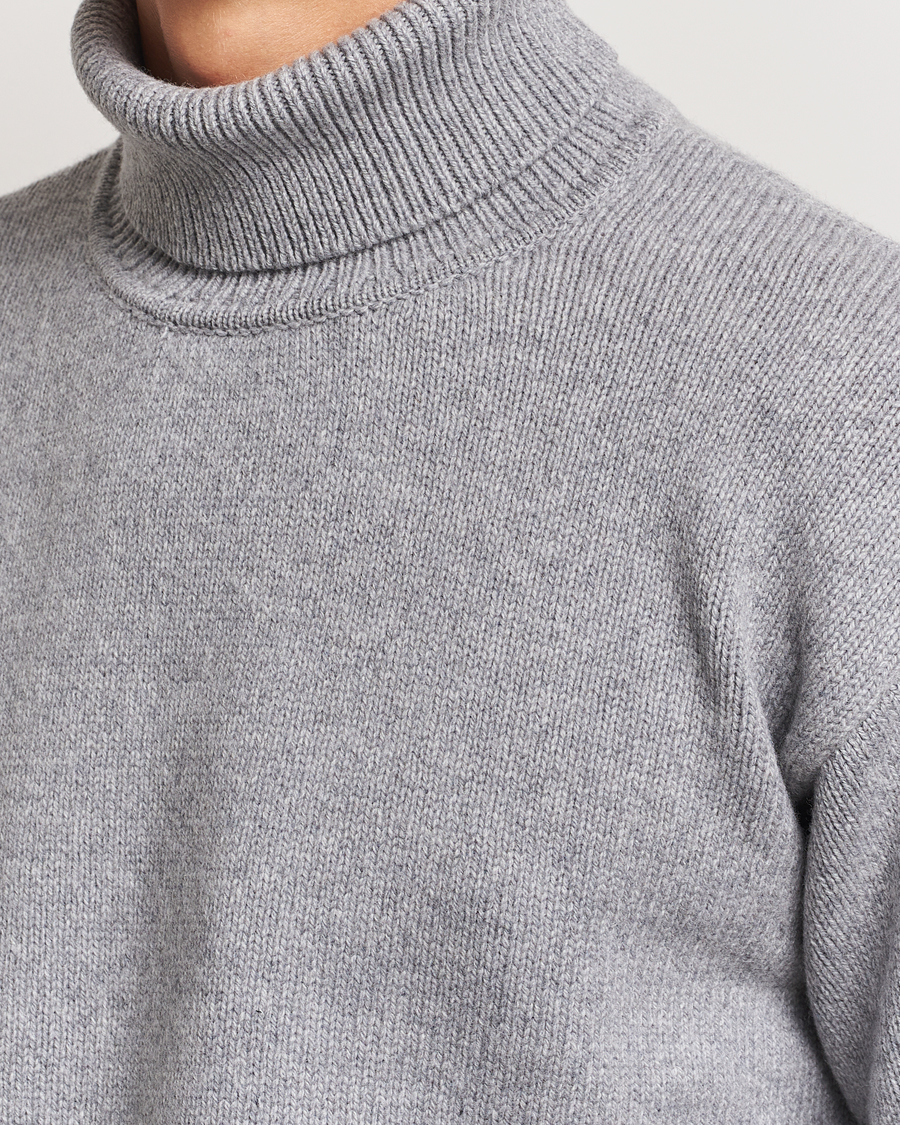 Herr | Tröjor | Colorful Standard | Merino Wool Turtleneck Heather Grey