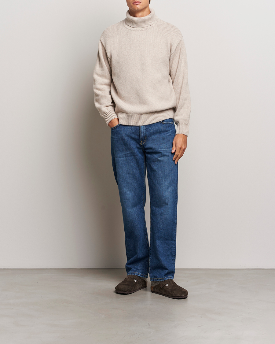 Herr | Tröjor | Colorful Standard | Merino Wool Turtleneck Ivory White
