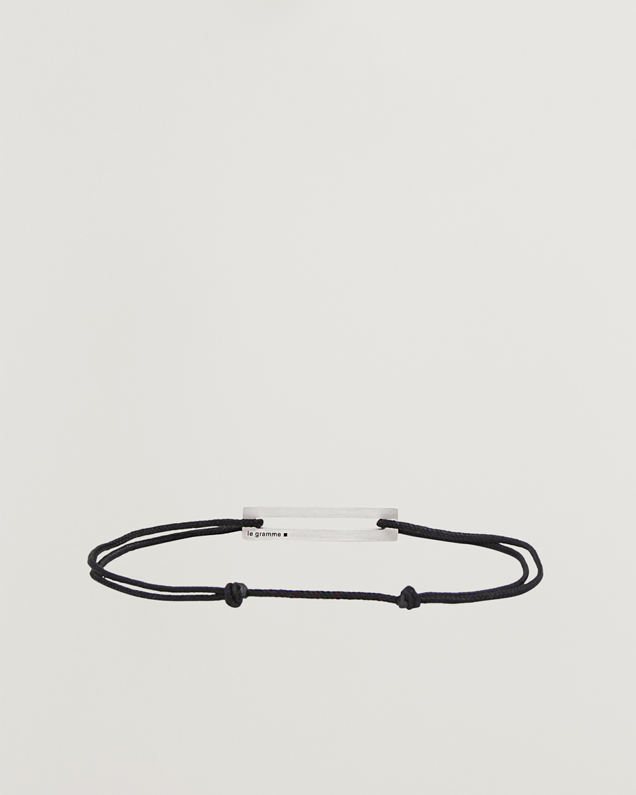 Herr | Smycken | LE GRAMME | Lacquered Cord Bracelet Black