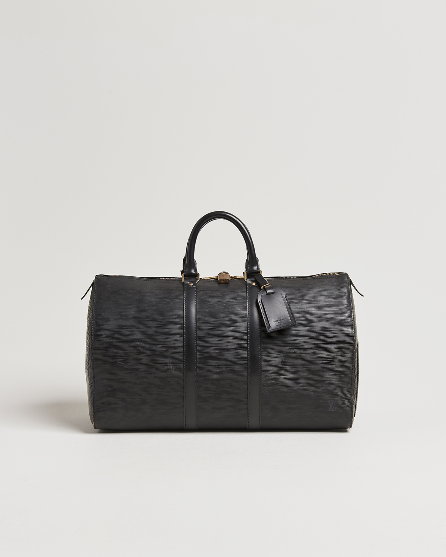 Herr | Louis Vuitton Pre-Owned Keepall 45 Epi Leather Travel Bag Black | Louis Vuitton Pre-Owned | Keepall 45 Epi Leather Travel Bag Black