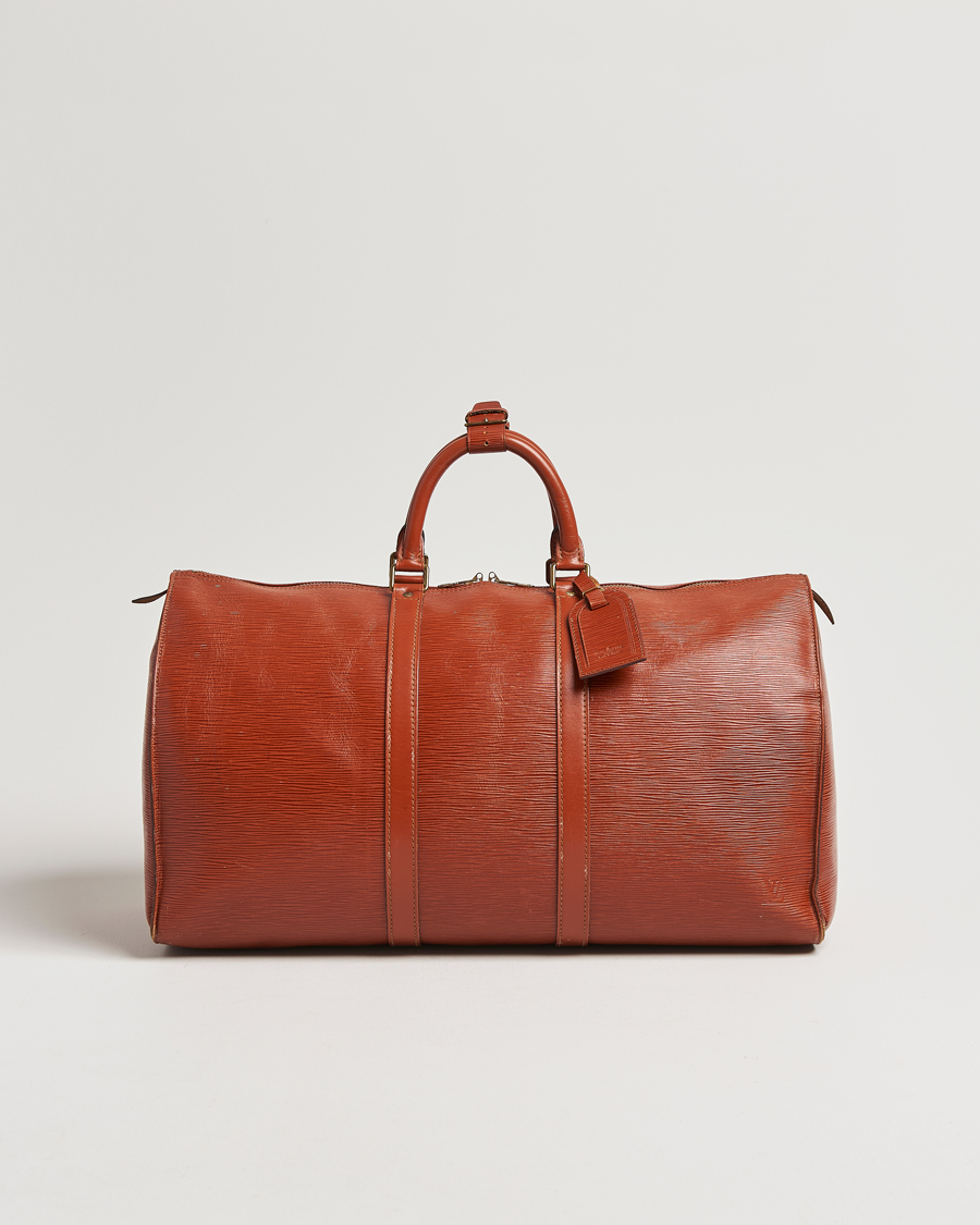 Herr | Louis Vuitton Pre-Owned Keepall 50 Epi Leather Travel Bag Brown | Louis Vuitton Pre-Owned | Keepall 50 Epi Leather Travel Bag Brown