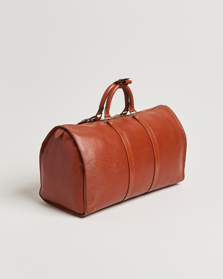 Herr | Louis Vuitton Pre-Owned Keepall 50 Epi Leather Travel Bag Brown | Louis Vuitton Pre-Owned | Keepall 50 Epi Leather Travel Bag Brown