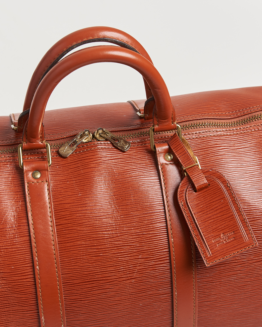 Herr | Louis Vuitton Pre-Owned Keepall 50 Epi Leather Travel Bag Brown | Louis Vuitton Pre-Owned | Keepall 50 Epi Leather Travel Bag Brown