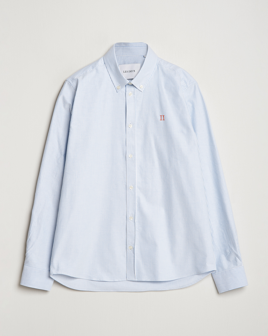Herr | Skjortor | LES DEUX | Konrad Contrast Oxford Shirt Light Blue/White