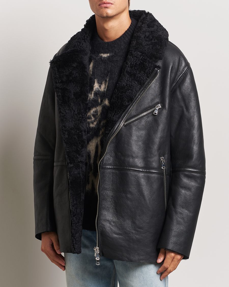 Herr | Jackor | J.Lindeberg | Sutton Shearling Jacket Black