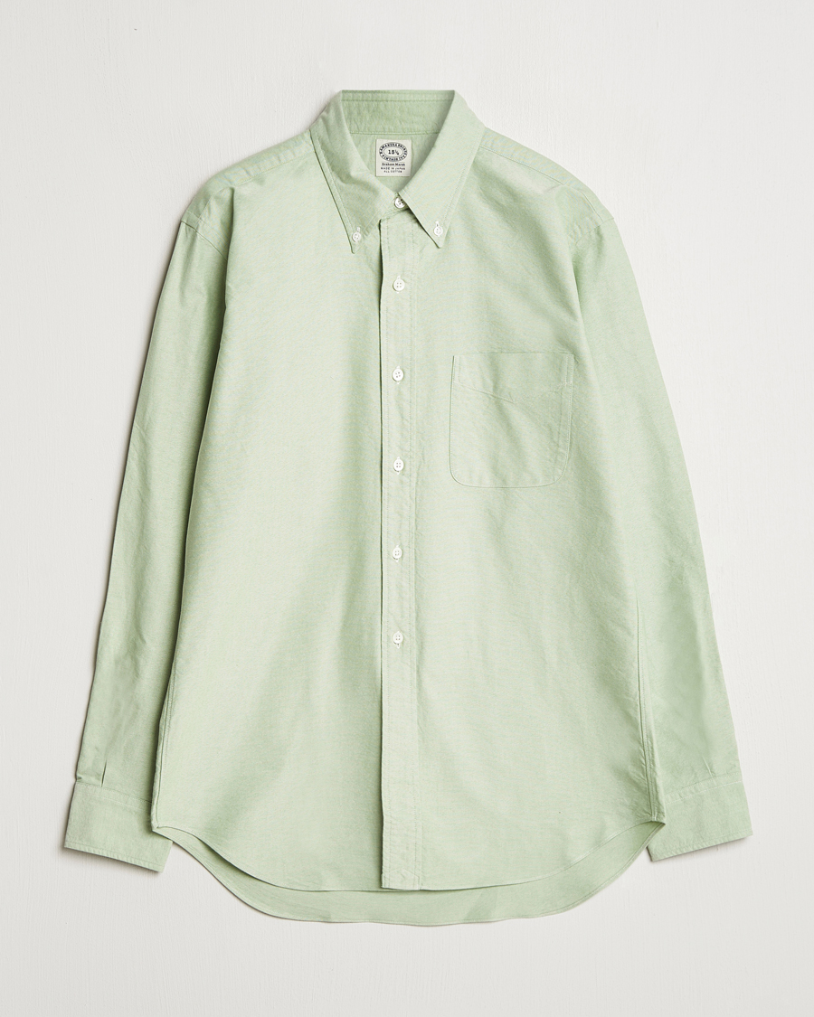 Herr | Skjortor | Kamakura Shirts | Vintage Ivy Oxford Button Down Shirt Green