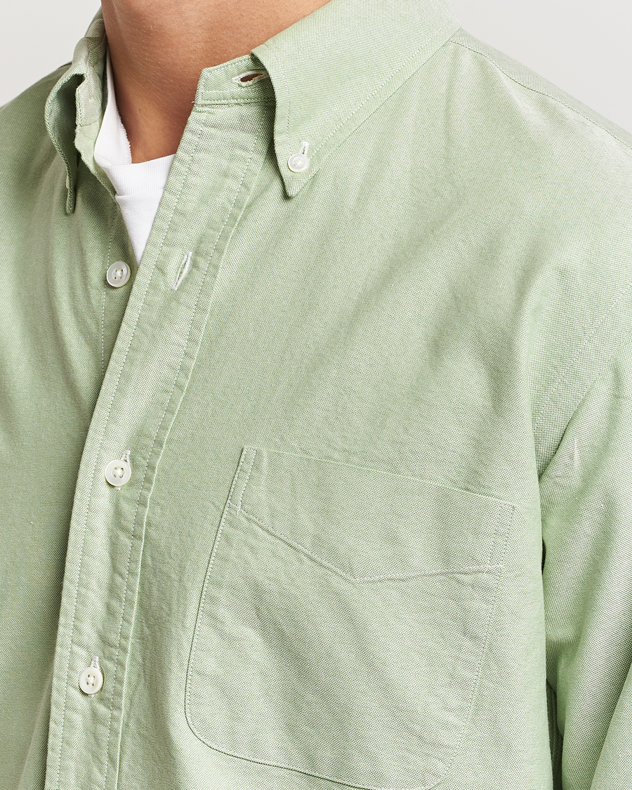Herr | Skjortor | Kamakura Shirts | Vintage Ivy Oxford Button Down Shirt Green