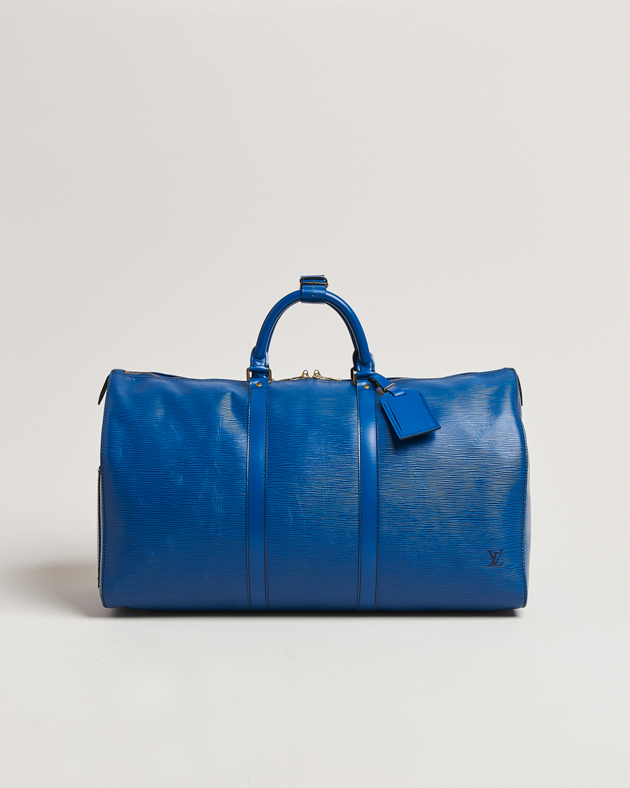 Herr | Louis Vuitton Pre-Owned Keepall 50 Epi Leather Travel Bag Blue | Louis Vuitton Pre-Owned | Keepall 50 Epi Leather Travel Bag Blue