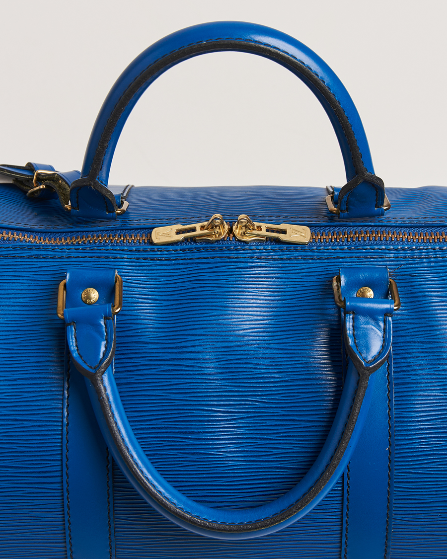 Herr | Louis Vuitton Pre-Owned Keepall 50 Epi Leather Travel Bag Blue | Louis Vuitton Pre-Owned | Keepall 50 Epi Leather Travel Bag Blue