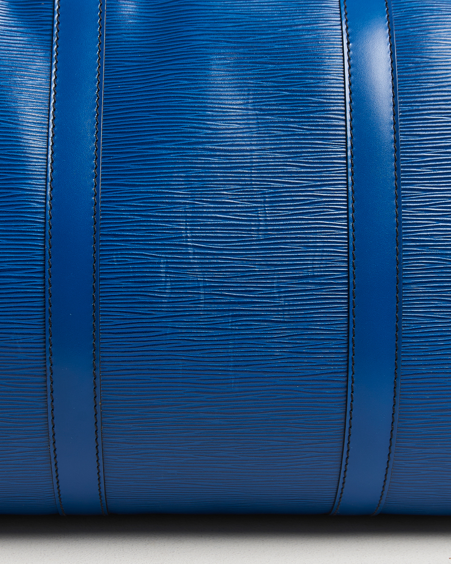 Herr | Louis Vuitton Pre-Owned Keepall 50 Epi Leather Travel Bag Blue | Louis Vuitton Pre-Owned | Keepall 50 Epi Leather Travel Bag Blue