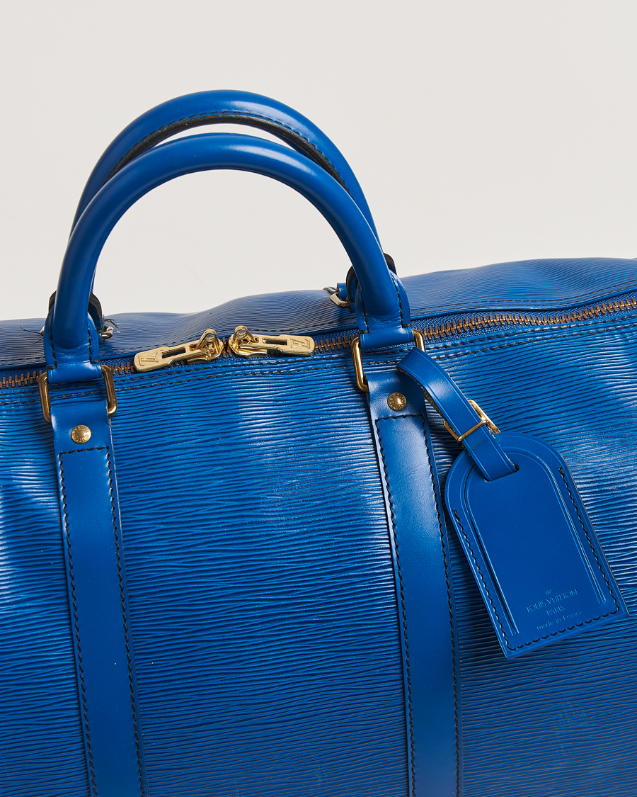 Herr | Louis Vuitton Pre-Owned Keepall 50 Epi Leather Travel Bag Blue | Louis Vuitton Pre-Owned | Keepall 50 Epi Leather Travel Bag Blue