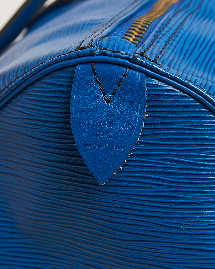 Herr | Louis Vuitton Pre-Owned Keepall 50 Epi Leather Travel Bag Blue | Louis Vuitton Pre-Owned | Keepall 50 Epi Leather Travel Bag Blue