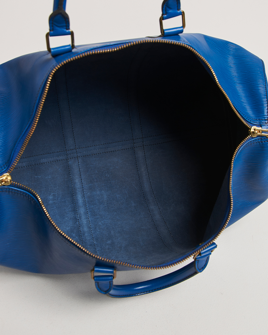 Herr | Louis Vuitton Pre-Owned Keepall 50 Epi Leather Travel Bag Blue | Louis Vuitton Pre-Owned | Keepall 50 Epi Leather Travel Bag Blue
