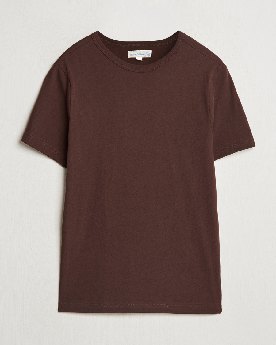 Herr | T-Shirts | Merz b. Schwanen | 1950s Classic Loopwheeled T-Shirt Coffee