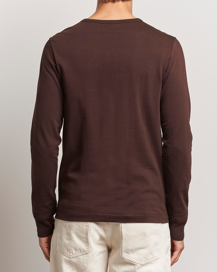 Herr | Tröjor | Merz b. Schwanen | Classic Organic Cotton Henley Coffee