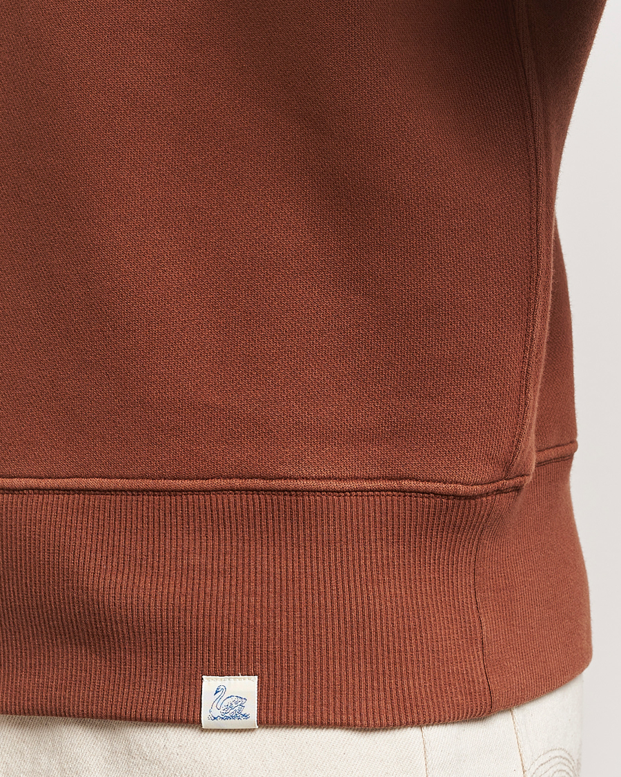 Herr | Tröjor | Merz b. Schwanen | Vintage Fleece Crew Neck Sweatshirt Chestnut