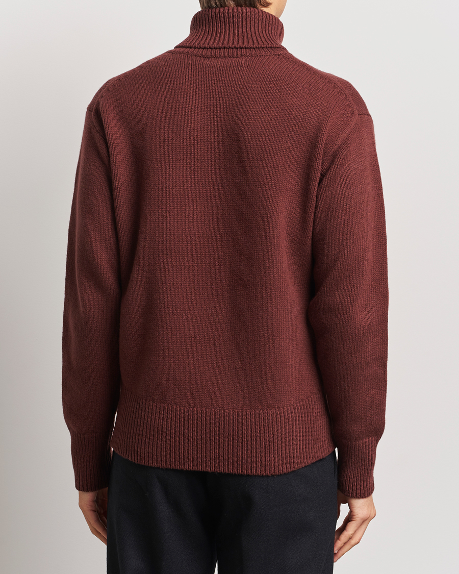 Herr | Tröjor | Merz b. Schwanen | Merino/Cashmere Rollneck Bark Brown