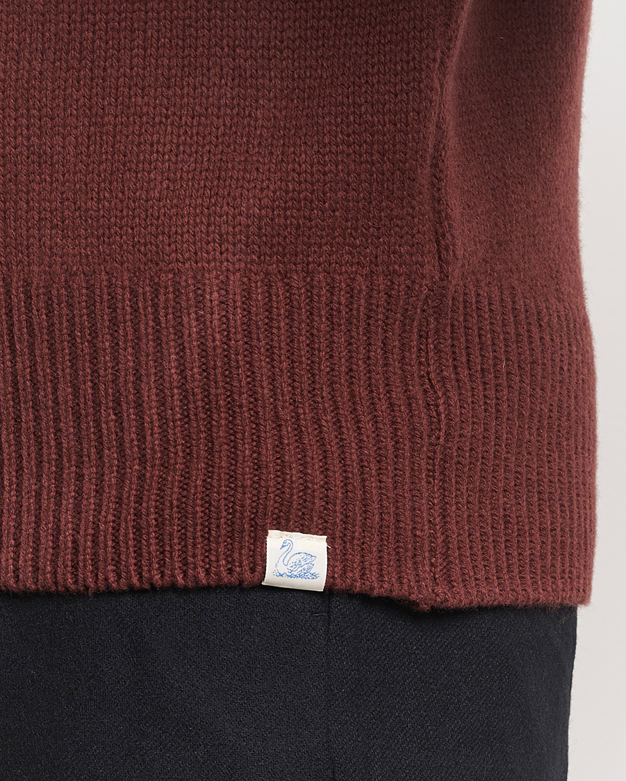 Herr | Tröjor | Merz b. Schwanen | Merino/Cashmere Rollneck Bark Brown