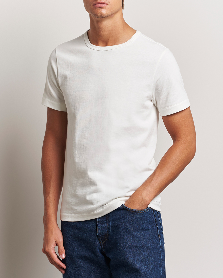 Herr | T-Shirts | Merz b. Schwanen | Classic Fit Loopwheeled T-Shirt White