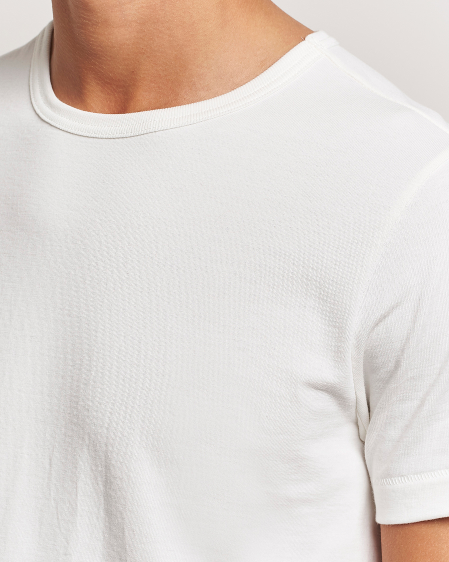 Herr | T-Shirts | Merz b. Schwanen | Classic Fit Loopwheeled T-Shirt White