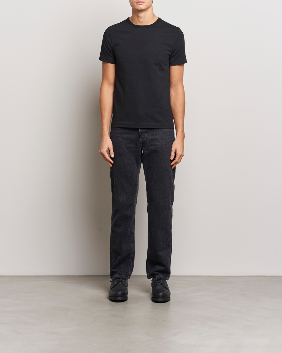 Herr | T-Shirts | Merz b. Schwanen | Classic Fit Loopwheeled T-Shirt Black