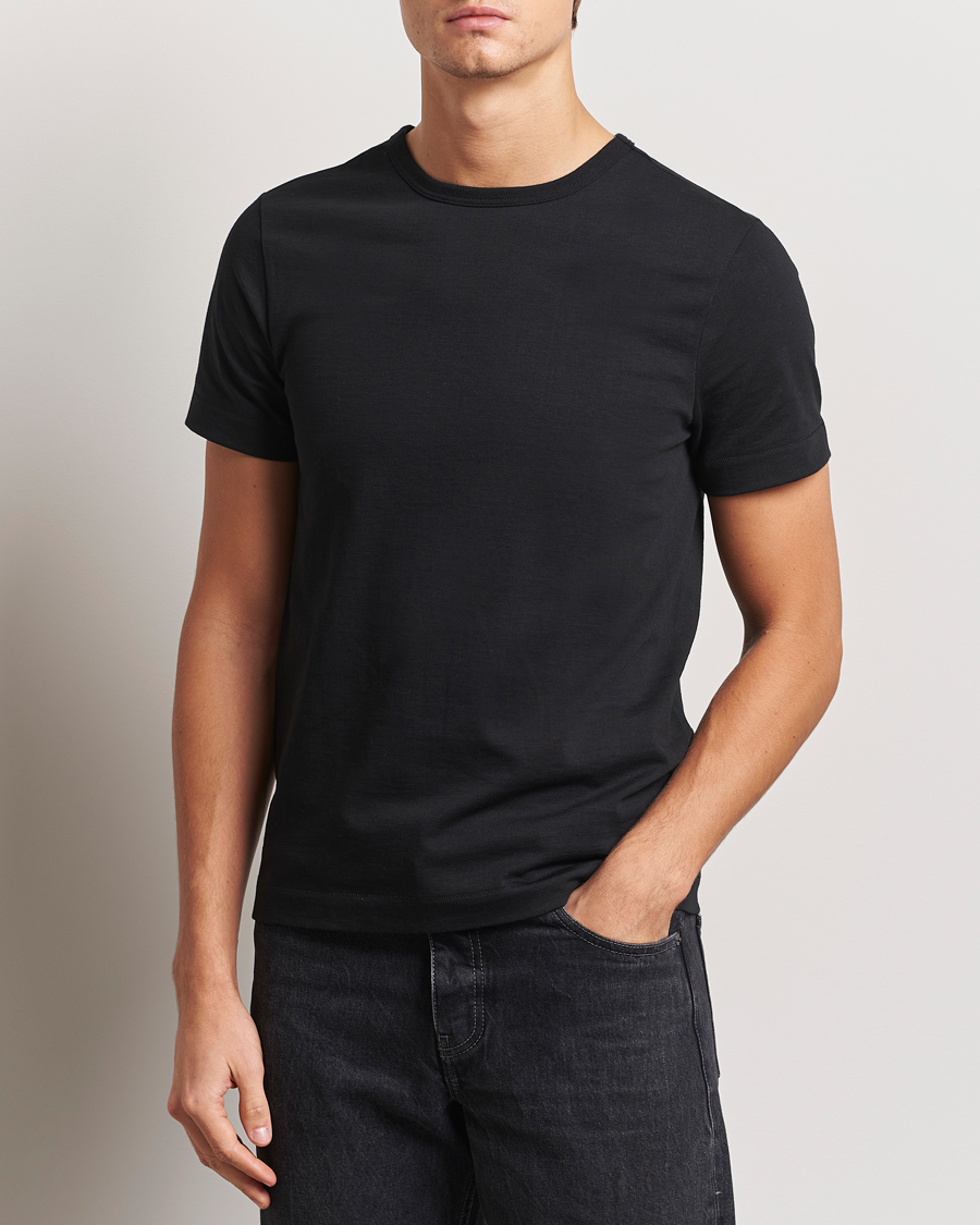 Herr | T-Shirts | Merz b. Schwanen | Classic Fit Loopwheeled T-Shirt Black