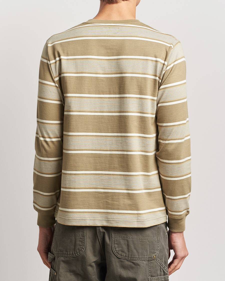 Herr | T-Shirts | BEAMS PLUS | Wide Stripe Pocket T-Shirt Olive