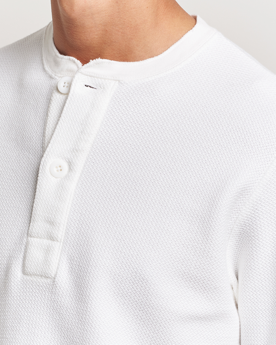 Herr | Tröjor | BEAMS PLUS | Waffle Cotton Henley White