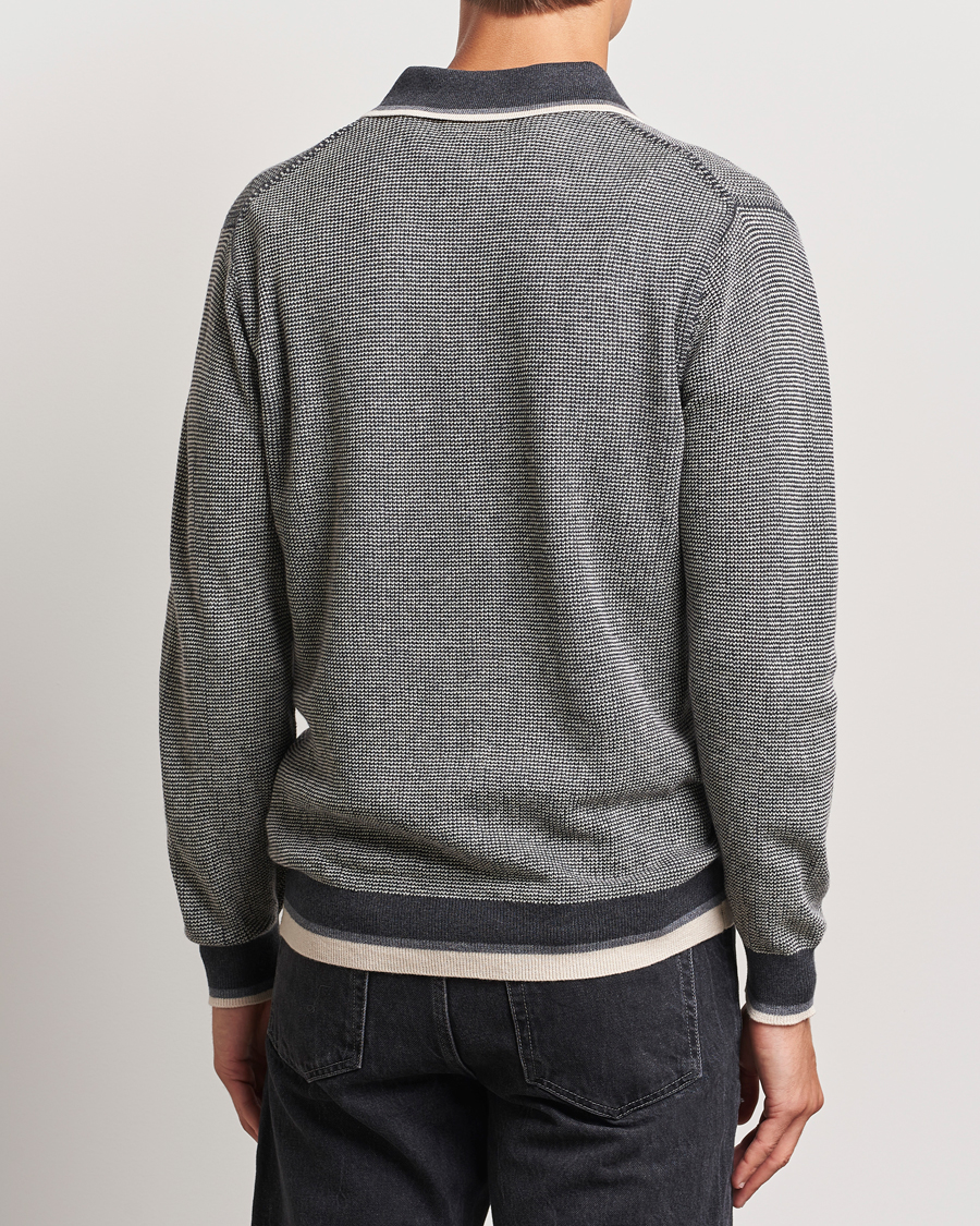 Herr | Tröjor | BEAMS PLUS | Collar Line Knitted Polo Charcoal
