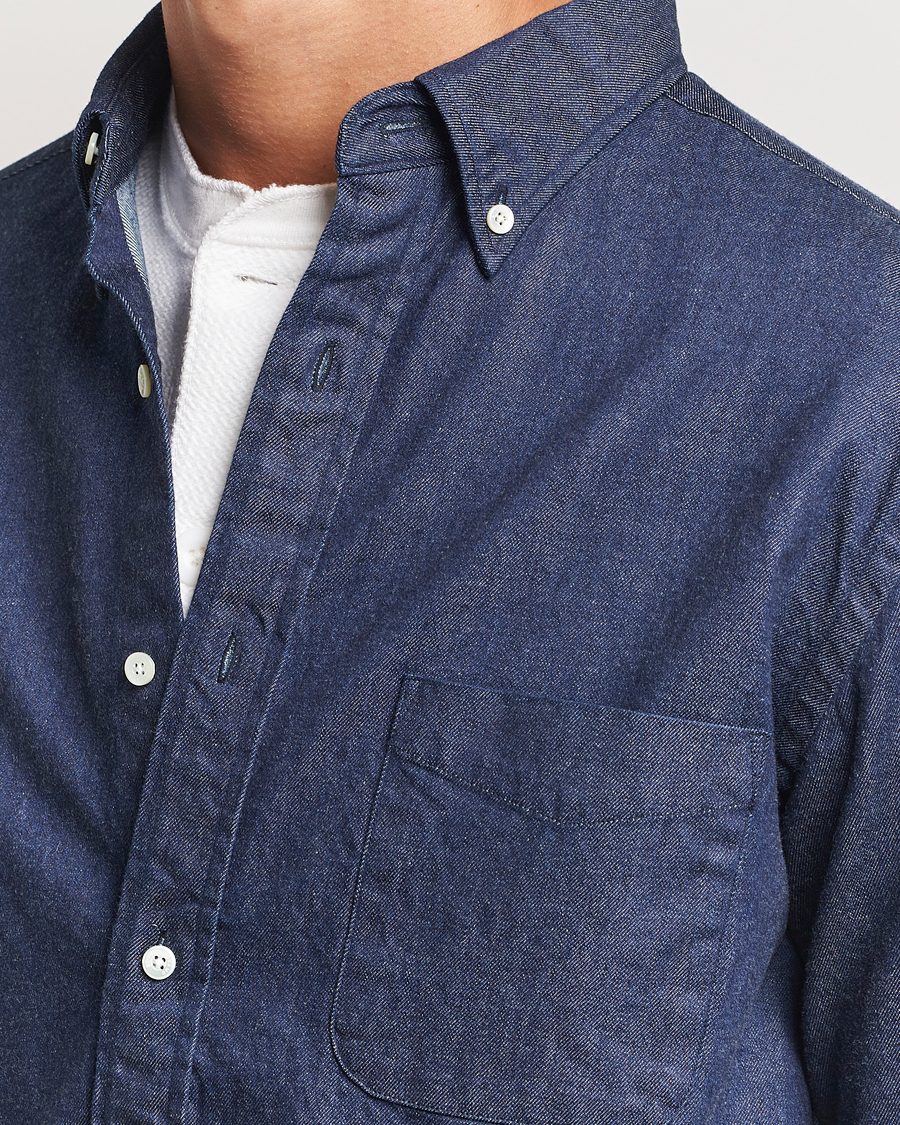 Herr | Skjortor | BEAMS PLUS | Denim Button Down Shirt Dark Indigo