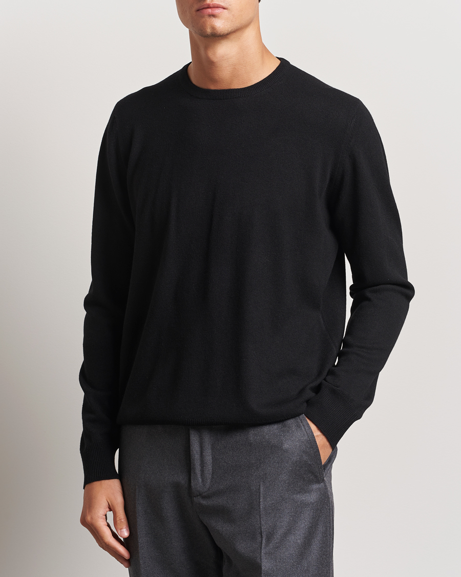 Herr | Tröjor | Gran Sasso | Wool/Cashmere Crew Neck Black