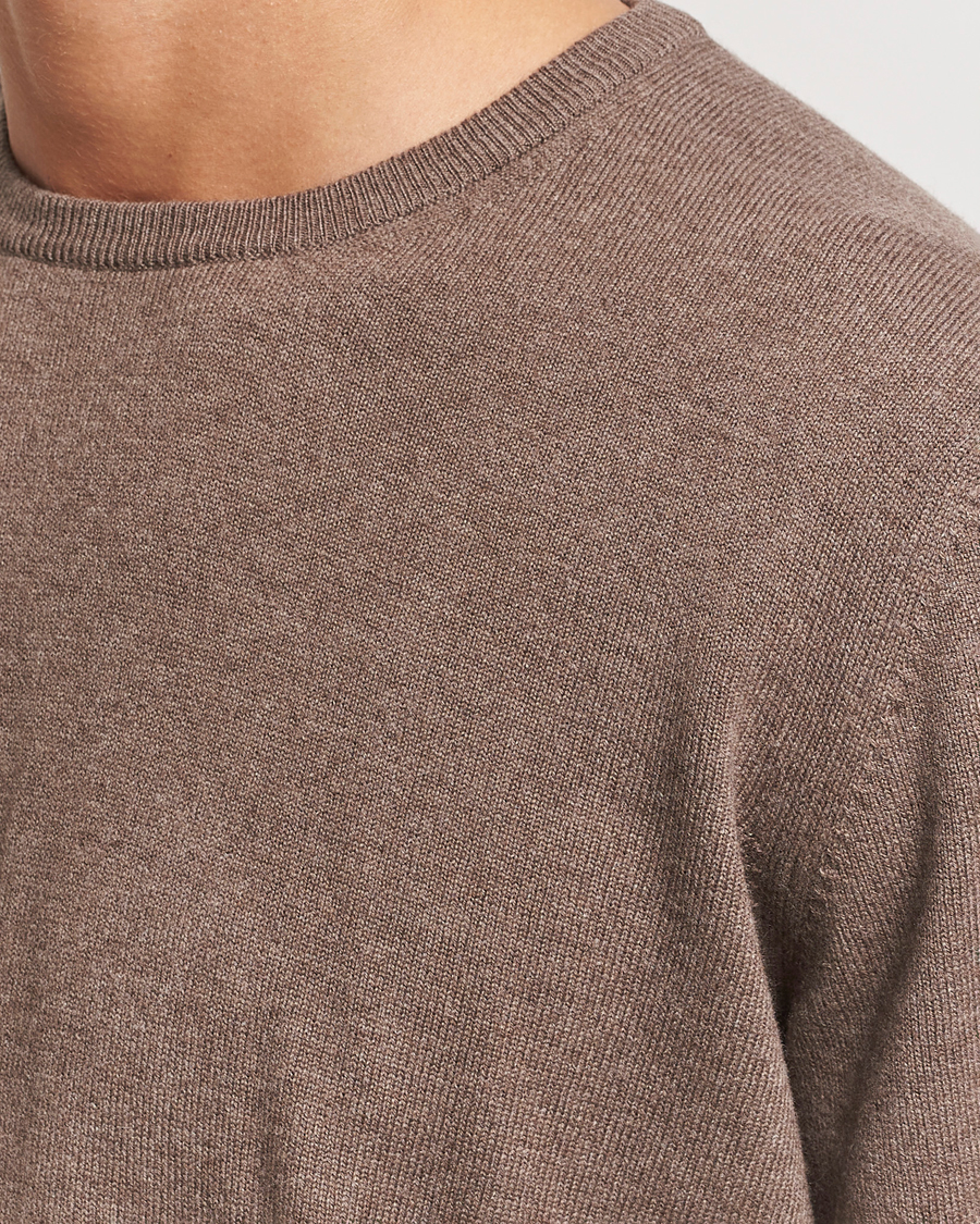 Herr | Tröjor | Gran Sasso | Wool/Cashmere Crew Neck Light Brown
