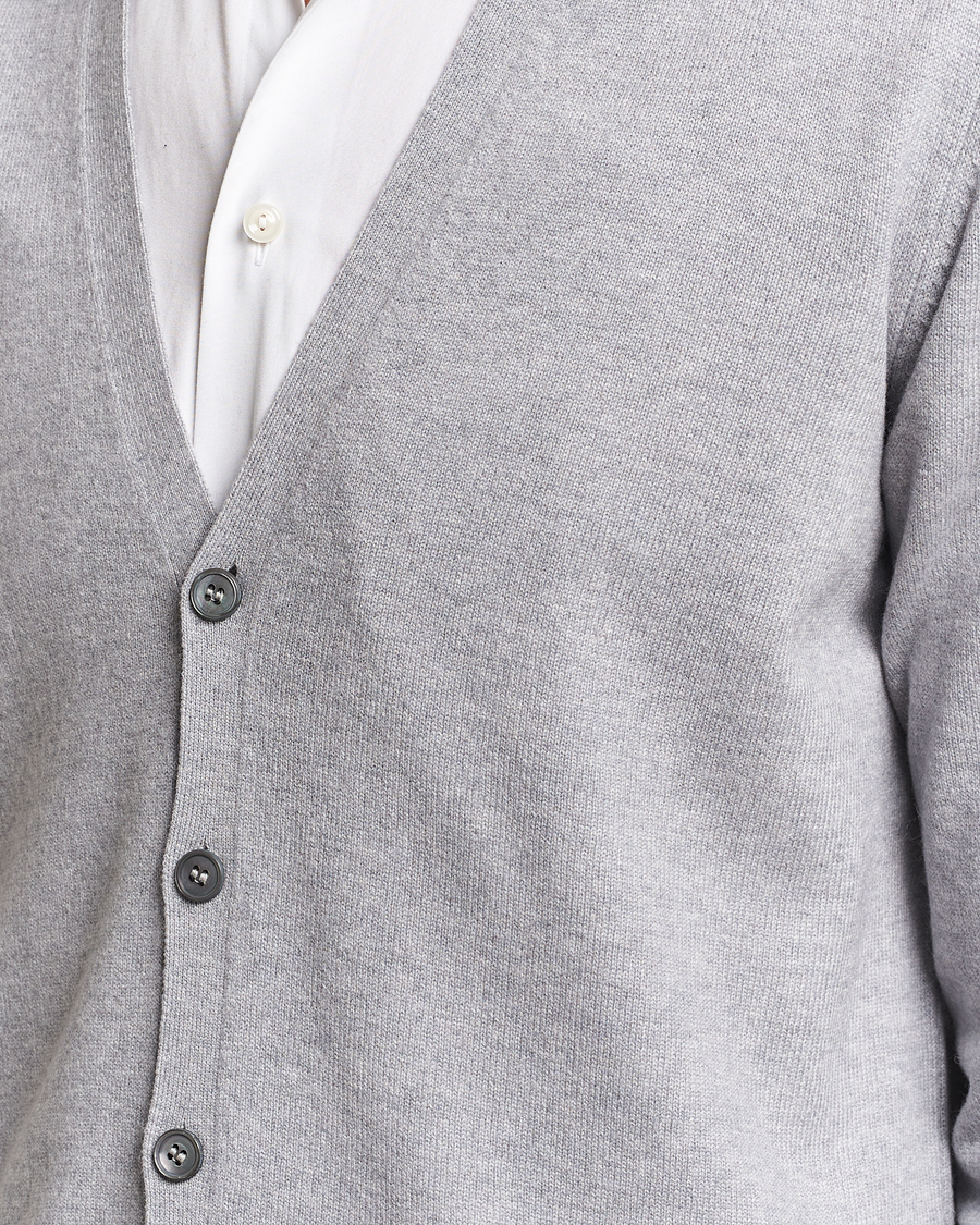 Herr | Tröjor | Gran Sasso | Wool/Cashmere Cardigan Light Grey