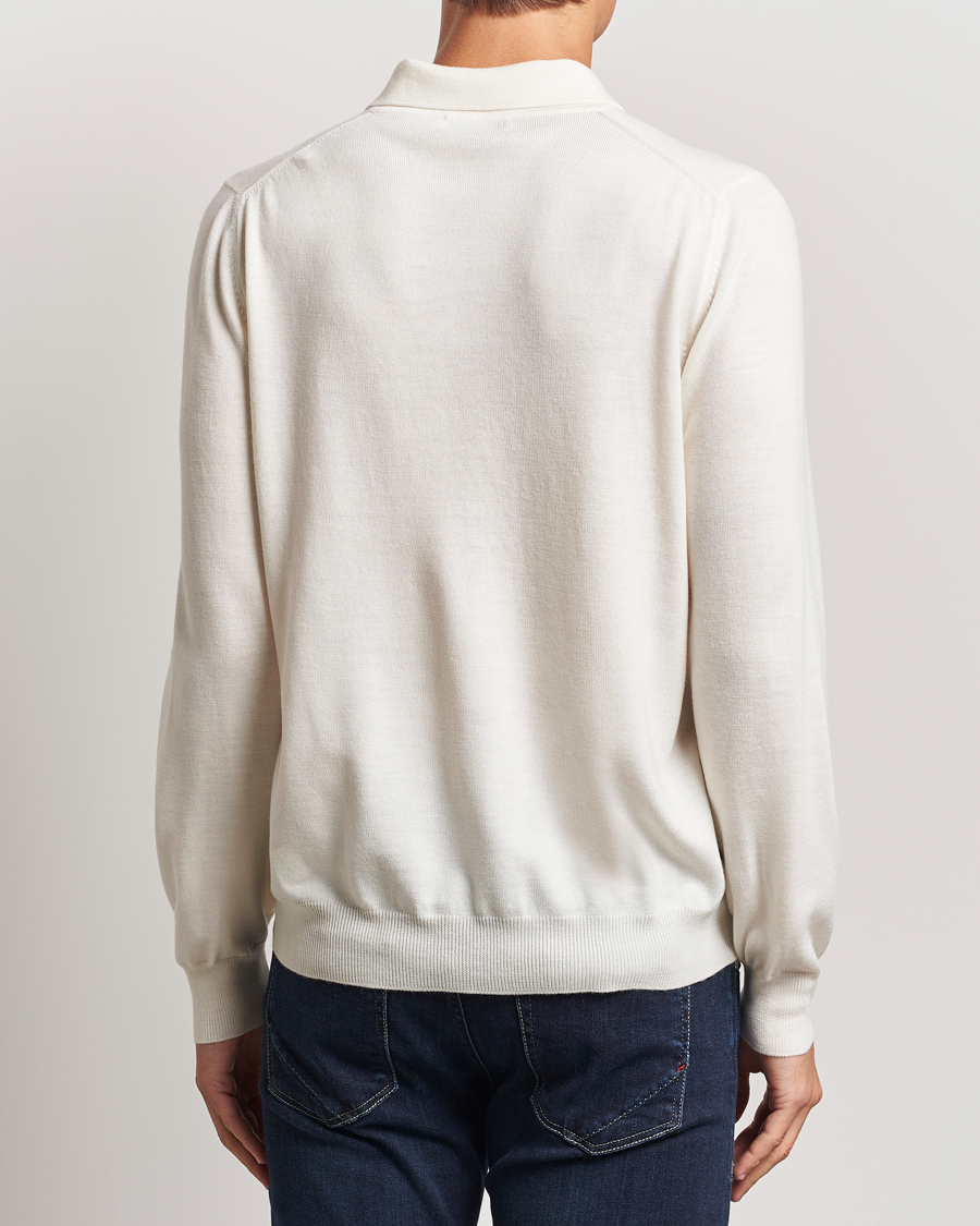 Herr | Tröjor | Gran Sasso | Merino Fashion Fit Polo Cream